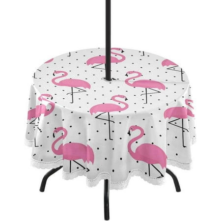 Hyjoy Flamingo Outdoor Tablecloth with Umbrella Hole and Zipper Waterproof Round Tablecloth 60 Inch for Party Patio Picnic Holiday Dinner Summer
Hyjoy Flamingo Outdoor Tablecloth with Umbrella Hole and Zipper Waterproof Round Tablecloth 60 Inch for Party Patio Picnic Holiday Dinner Summer