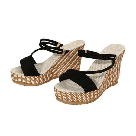 Lolmot Women s Sandals Platform Sandals Wedge Thick Sole Round Toe Slope Heel Sandals Summer Casual Beach Slippers
Lolmot Women s Sandals Platform Sandals Wedge Thick Sole Round Toe Slope Heel Sandals Summer Casual Beach Slippers
