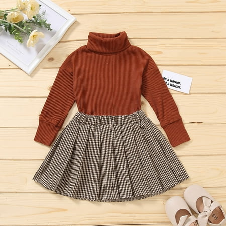 Binmer Newborn Baby Toddler Girls Suit Mid-High Collar Slim Long-Sleeved Bottoming Shirt And Pleated Solid Color Skirt Two-Piece
Binmer Newborn Baby Toddler Girls Suit Mid-High Collar Slim Long-Sleeved Bottoming Shirt And Pleated Solid Color Skirt Two-Piece