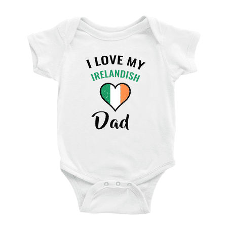 I Love My Irelandish Dad Heart Flag Cute Baby Rompers Baby Bodysuit (White 12-18 Months)
I Love My Irelandish Dad Heart Flag Cute Baby Rompers Baby Bodysuit (White 12-18 Months)