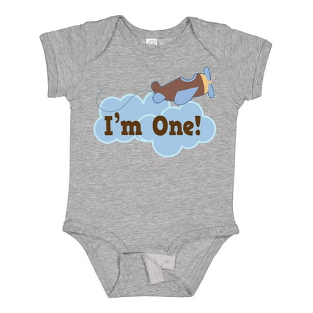 Inktastic 1st Birthday Airplane I m One Gift Baby Boy Bodysuit