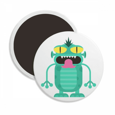 Universe And Alien Alien Creature Round Ceracs Fridge Magnet Keepsake Decoration