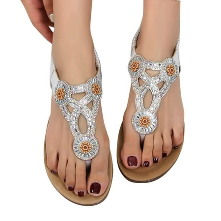 〖Yilirongyumm〗 Silver 39 Sandals Women Flats Shoes Women Sandals Comfort With Elastic Ankle Strap Casual Bohemian Beach Shoes Slip On Rhinestone Sandals Women Flats Open Toe
〖Yilirongyumm〗 Silver 39 Sandals Women Flats Shoes Women Sandals Comfort With Elastic Ankle Strap Casual Bohemian Beach Shoes Slip On Rhinestone Sandals Women Flats Open Toe