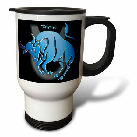 3dRose Taurus Zodiac Sign Travel Mug 14oz Stainless Steel
