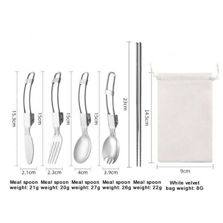 Portable Fork Spoon Knife Bag Camping Stainless Steel Travel Cutlery Camping Picnic Folding Cutlery Spoon Kitchen Accessories
Portable Fork Spoon Knife Bag Camping Stainless Steel Travel Cutlery Camping Picnic Folding Cutlery Spoon Kitchen Accessories