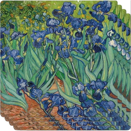 Ceramic Drink Coasters Set of Four (Van Gogh Irises)