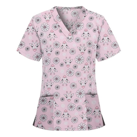 Qiaocaity Women Tops Women Animal Print Casual Short Sleeve V-neck Carer Top Female Summer Tops Savings Clearance Pink XXXL
Qiaocaity Women Tops Women Animal Print Casual Short Sleeve V-neck Carer Top Female Summer Tops Savings Clearance Pink XXXL