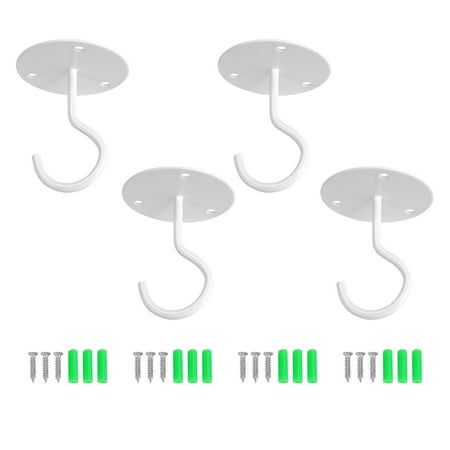 Ceiling Hooks for Hanging Plants Metal Heavy Duty Wall Hangers for Planters Include Professional Drywall Anchors 4-Pack
Ceiling Hooks for Hanging Plants Metal Heavy Duty Wall Hangers for Planters Include Professional Drywall Anchors 4-Pack