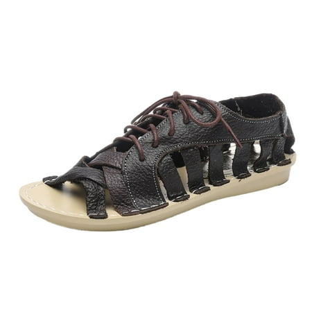Summer Sandals For Women 2023 Solid Color Hollow Out Vintage Lightweight Leather Color Blocking Shoes Bronze 42
Summer Sandals For Women 2023 Solid Color Hollow Out Vintage Lightweight Leather Color Blocking Shoes Bronze 42