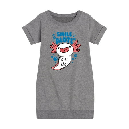 Instant Message - Smile Alotl - Toddler And Youth Girls Fleece Dress