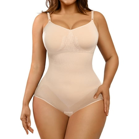 COMFREE Bodysuit for Women Tummy Control Shapewear Seamless Sculpting Full Bust Body Shaper