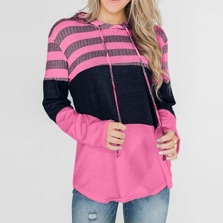 Zedker Womens Fall Clothes Womens Soft Sweatshirt Women Casual Stripe Printed Long Sleeve Pullover Blouse Hooded Drawstring Tops
Zedker Womens Fall Clothes Womens Soft Sweatshirt Women Casual Stripe Printed Long Sleeve Pullover Blouse Hooded Drawstring Tops