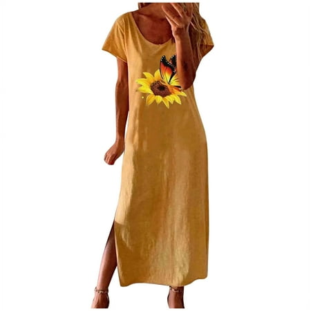 Bigersell Blazer Dress Women s Round Neck Short Sleeve Print Daily Casual Vintage Bohemian Maxi Dress Maternity Photoshoot Dress Women Skater Dresses Style 20730 Yellow S
Bigersell Blazer Dress Women s Round Neck Short Sleeve Print Daily Casual Vintage Bohemian Maxi Dress Maternity Photoshoot Dress Women Skater Dresses Style 20730 Yellow S