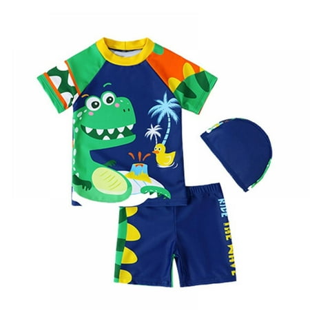 BULLPIANO Baby Boy Swimsuit Two Pieces Bathing Suits Short Sleeve Rash Guard Sets with Hat UPF50+ Sun Protection Dinosaur Swimwear
BULLPIANO Baby Boy Swimsuit Two Pieces Bathing Suits Short Sleeve Rash Guard Sets with Hat UPF50+ Sun Protection Dinosaur Swimwear