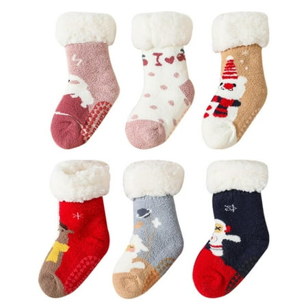 Kids Fuzzy Slipper Socks-Warm Fleece Slipper Socks|Cute Christmas Fuzzy Socks Soft Children Plush Socks Mid Tube Winter Socks for Children 1-3 Years Old
Kids Fuzzy Slipper Socks-Warm Fleece Slipper Socks|Cute Christmas Fuzzy Socks Soft Children Plush Socks Mid Tube Winter Socks for Children 1-3 Years Old