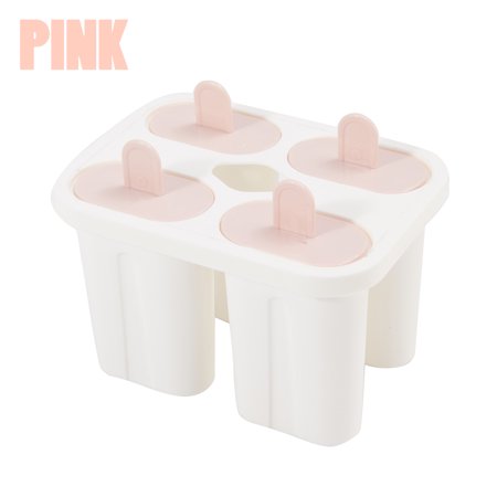 Popsicle Molds 4 Icepop Makers Reusable Ice Cream Mold - Durable DIY Popsicles Tray Holders
