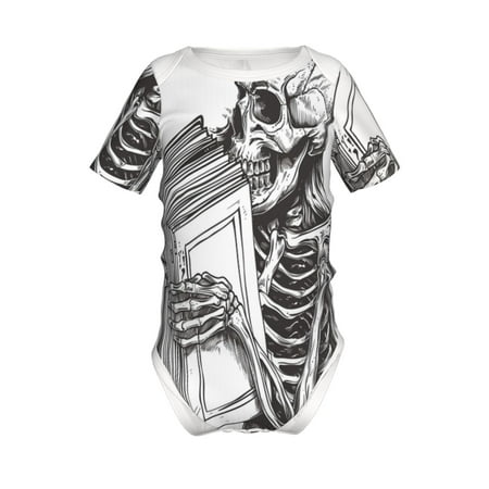 Lukts Skeleton Book Lover Print Baby Short Sleeve Romper Onesie for Newborn Baby Boys and Girls-6 Months
Lukts Skeleton Book Lover Print Baby Short Sleeve Romper Onesie for Newborn Baby Boys and Girls-6 Months