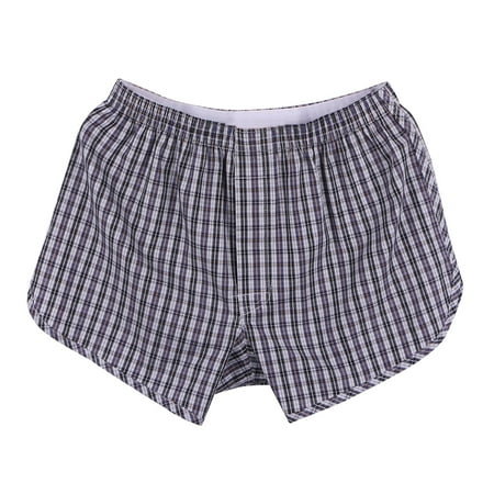 Mens Underwear Cotton Loose Boxer Shorts Medium Waist Shorts Cotton Pajamas Large Head Thong Briefs