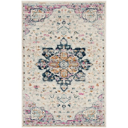 Madison Vintage Ivory / Fuchsia Rug - 4 x 6