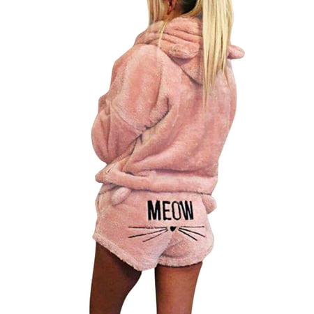 Wrcnote Ladies Sleepwear Pocket Nightwear Tops And Shorts Pajamas Sets Winter Warm Loose Lounge Set Hooded Light Pink L
Wrcnote Ladies Sleepwear Pocket Nightwear Tops And Shorts Pajamas Sets Winter Warm Loose Lounge Set Hooded Light Pink L