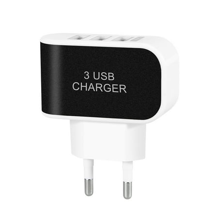 FRCOLOR Universal Three USB Ports Outlet Wall Charger AC Power Adapter 3.1A Fast Charge Plug With LED Light For iPhone 7/ 6s/ Tablets/ Galaxy S8/ LG/ Nexus/ HTC/ OnePlus And More With EU Plug (Black)
FRCOLOR Universal Three USB Ports Outlet Wall Charger AC Power Adapter 3.1A Fast Charge Plug With LED Light For iPhone 7/ 6s/ Tablets/ Galaxy S8/ LG/ Nexus/ HTC/ OnePlus And More With EU Plug (Black)