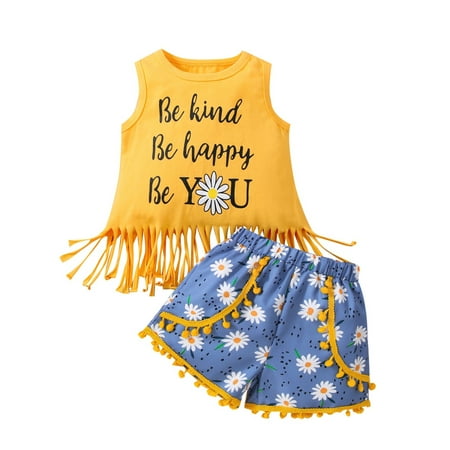 Karuedoo Toddler Baby Girl Summer Clothes Sleeveless Letter Tassel Vest Tank Tops+Floral Shorts 2Pcs Outfits
Karuedoo Toddler Baby Girl Summer Clothes Sleeveless Letter Tassel Vest Tank Tops+Floral Shorts 2Pcs Outfits