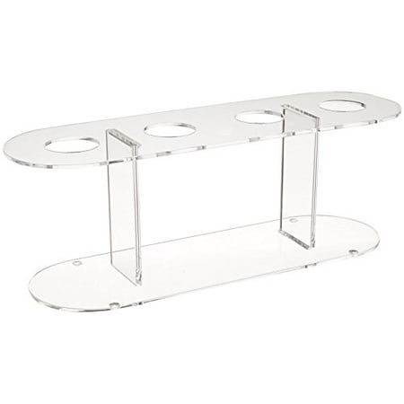 Winco Acrylic 4-Hole Ice Cream Cone Stand Clear Medium