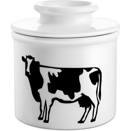 DOWAN Porcelain Butter Keeper Crock French Butter Dish with Lid Cow Butter Dish No More Hard Butter White
DOWAN Porcelain Butter Keeper Crock French Butter Dish with Lid Cow Butter Dish No More Hard Butter White