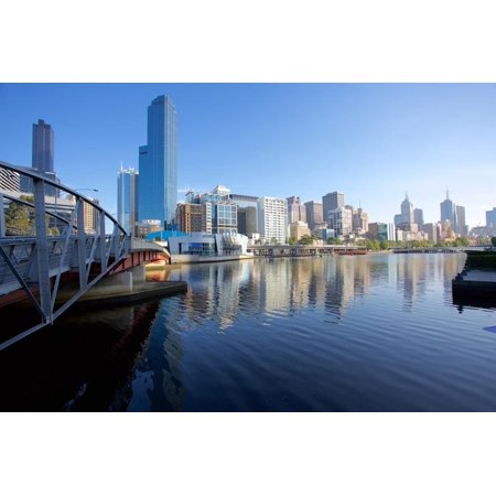 Yarra River and City Skyline, Melbourne, Victoria, Australia, Pacific Print Wall Art By Frank Fell