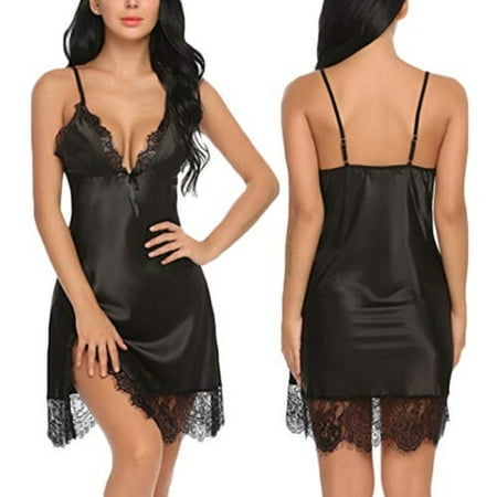 Women Sexy Lace Lingerie Silk Robe Dress Babydoll Solid Color Nightdress Nightgown Sleepwear
Women Sexy Lace Lingerie Silk Robe Dress Babydoll Solid Color Nightdress Nightgown Sleepwear