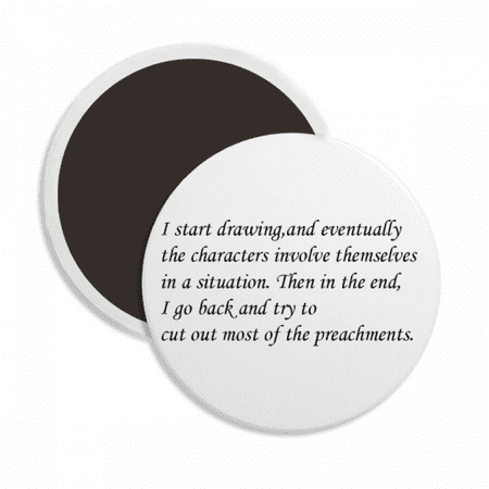 People Are Learn From Situation Round Ceracs Fridge Magnet Keepsake Decoration