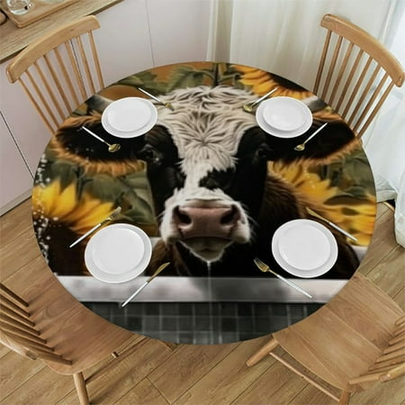 Patifu Sunflowers Round Table Cover Stain Resistant Washable Indoor Outdoor Tablecloth Kitchen Dining Wedding Parties Elastic Edge 100% Polyester Fiber 31-35
Patifu Sunflowers Round Table Cover Stain Resistant Washable Indoor Outdoor Tablecloth Kitchen Dining Wedding Parties Elastic Edge 100% Polyester Fiber 31-35