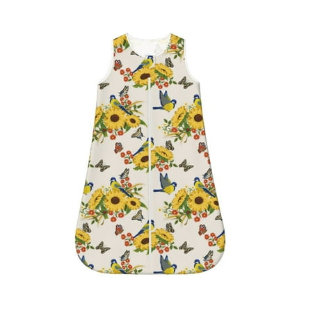 Fotbe Bird Sunflowers Pattern Sleep Sack - Baby Wearable Blanket with Zipper Extra Soft Cotton Sleeveless Sleeping Bag for Infants-X-Large
Fotbe Bird Sunflowers Pattern Sleep Sack - Baby Wearable Blanket with Zipper Extra Soft Cotton Sleeveless Sleeping Bag for Infants-X-Large