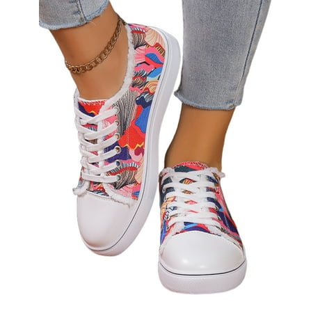 Gomelly Womens Canvas Sneakers Lightweight Casual Shoes Lace Up Flats Breathable Walking Shoe Holidays Outdoor Flower 6.5
Gomelly Womens Canvas Sneakers Lightweight Casual Shoes Lace Up Flats Breathable Walking Shoe Holidays Outdoor Flower 6.5