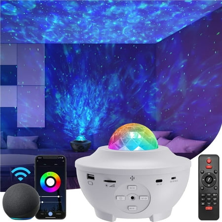 Galaxy Projector Star Projector with Remote Control&Voice Control&Music Speaker&Timer Work with Alexa & Google Assistant Night Light Projector for Kids Adults Bedroom/Party/Christmas Decoration(White)
Galaxy Projector Star Projector with Remote Control&Voice Control&Music Speaker&Timer Work with Alexa & Google Assistant Night Light Projector for Kids Adults Bedroom/Party/Christmas Decoration(White)