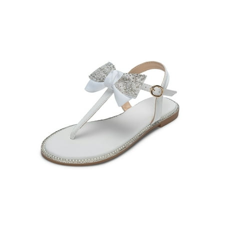 SIMANLAN Womens Rhinestone Open Toe Thongs Outdoor Shoes Beach Bling Bow Decor Flat Sandals
SIMANLAN Womens Rhinestone Open Toe Thongs Outdoor Shoes Beach Bling Bow Decor Flat Sandals