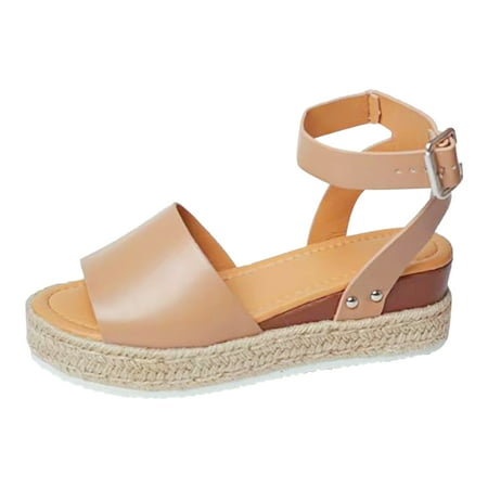 Cathalem Fashion SSpring And Summer Women Sandals Thick Soled Wedge Heel Solid Color Fish Mouth Open Toe Breathable Comfortable Ankle Buckle Casual Style Khaki 41
Cathalem Fashion SSpring And Summer Women Sandals Thick Soled Wedge Heel Solid Color Fish Mouth Open Toe Breathable Comfortable Ankle Buckle Casual Style Khaki 41
