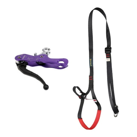 Rock Climbing Stop Descender Belay Adjustable Foot Ascender Strap