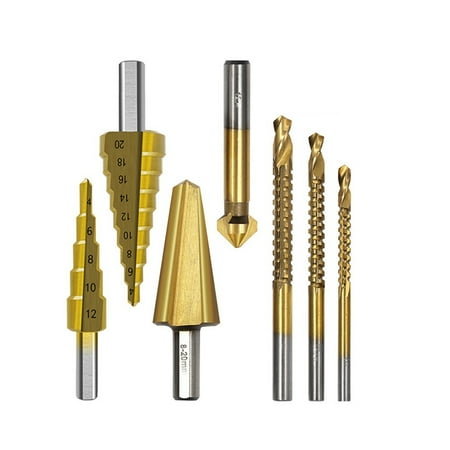 7Pcs Reaming Drill Bit Set Triangular Handle Titanium-Plated Step Drill Umbrella Drill Round Handle Pull Slot Saw Drill
7Pcs Reaming Drill Bit Set Triangular Handle Titanium-Plated Step Drill Umbrella Drill Round Handle Pull Slot Saw Drill