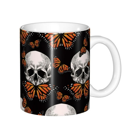 Yiaed Butterfly Skull Print Ceramics Coffee Large Handle Design Extra Large Tea and Coffee Cup for Office and Home Mugs
Yiaed Butterfly Skull Print Ceramics Coffee Large Handle Design Extra Large Tea and Coffee Cup for Office and Home Mugs