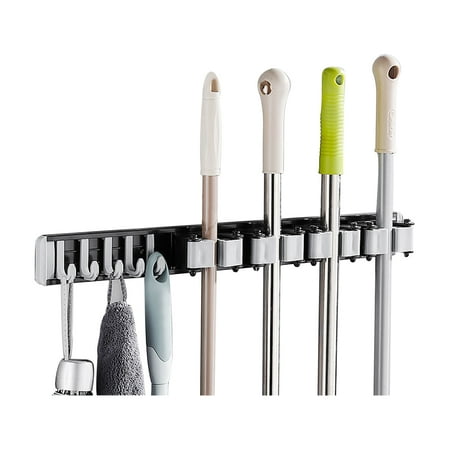 Mop Holder with Hooks Broom Holder Drilling & Nail-free Wall Mounted Broom Hanger Organizer Aluminum Storage Rack Kitchen Bathroom Garden
Mop Holder with Hooks Broom Holder Drilling & Nail-free Wall Mounted Broom Hanger Organizer Aluminum Storage Rack Kitchen Bathroom Garden