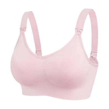Baywell Women Nursing Bras Breastfeeding Bralette Wire Free Ribbed Maternity Bra Push up Front Snap Padded Bralettes Pink 90/40B-95/42G
Baywell Women Nursing Bras Breastfeeding Bralette Wire Free Ribbed Maternity Bra Push up Front Snap Padded Bralettes Pink 90/40B-95/42G