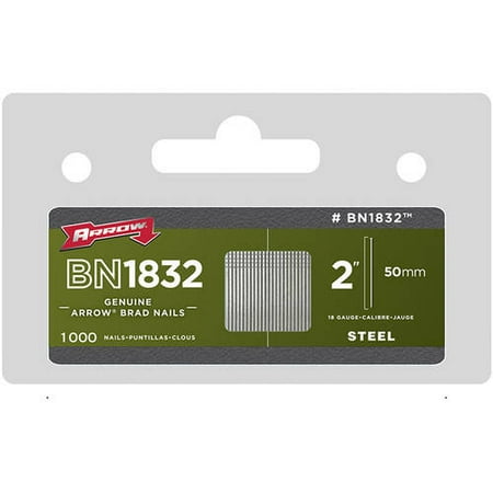 Arrow Fastener BN1832CS 2-Inch Nail Brad, 1000 Count