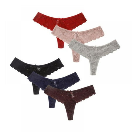 Valcatch 6 Pack Women s Thongs T Back Low Waist See Through Panties Cotton Seamless Lace Thongs for Women
Valcatch 6 Pack Women s Thongs T Back Low Waist See Through Panties Cotton Seamless Lace Thongs for Women