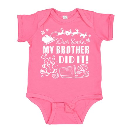 Inktastic Dear Santa My Brother Did It Funny Christmas Gift Baby Boy or Baby Girl Bodysuit
Inktastic Dear Santa My Brother Did It Funny Christmas Gift Baby Boy or Baby Girl Bodysuit