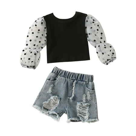TDuzdltu Summer Toddler Girl Tulle Long-sleeved Strip Top Wash Water Denim Shorts Two-piece Set GIft on Clearance
TDuzdltu Summer Toddler Girl Tulle Long-sleeved Strip Top Wash Water Denim Shorts Two-piece Set GIft on Clearance