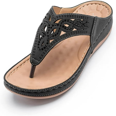 Womens Sandals Flip Flops for Women with Arch Support Cushion Summer Casual Rhinestone Wedge Sandal Shoes Slip on Platform Sandals Shoes Brown 40
Womens Sandals Flip Flops for Women with Arch Support Cushion Summer Casual Rhinestone Wedge Sandal Shoes Slip on Platform Sandals Shoes Brown 40