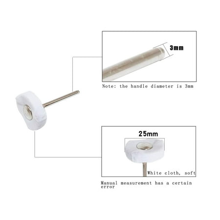 40 Pieces Buffing Wheels for Polishing Buffer Wheel Watch Jewelry Polish Rotary Drill Tool Accessories 3mm Mandrel
40 Pieces Buffing Wheels for Polishing Buffer Wheel Watch Jewelry Polish Rotary Drill Tool Accessories 3mm Mandrel