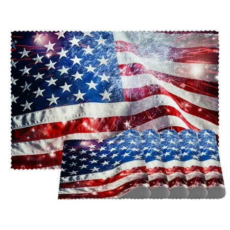 Placemats Set of 1 Non Slip Washable Table Placemats American Flag Celebrate Holidays
Placemats Set of 1 Non Slip Washable Table Placemats American Flag Celebrate Holidays