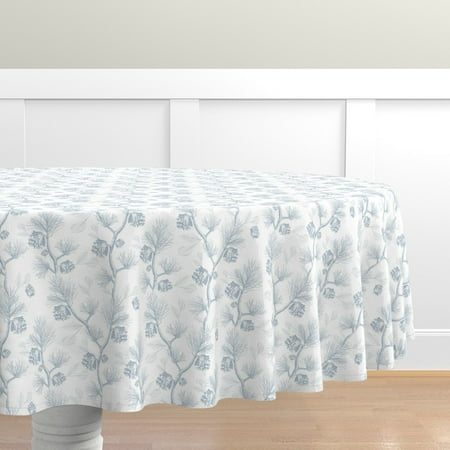 Cotton Sateen Tablecloth 90 Round - White Blue Winter Woodland Pine Branches Plaid Nursery French Print Custom Table Linens by Spoonflower
Cotton Sateen Tablecloth 90 Round - White Blue Winter Woodland Pine Branches Plaid Nursery French Print Custom Table Linens by Spoonflower